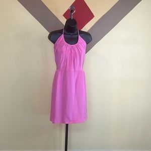 Paul Carroll Pink Silk Halter Silhouette. Preloved